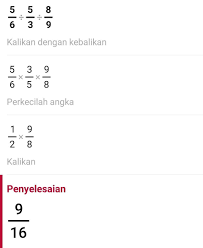 Namun sebelum kita mulai, perhatikan sebuah contoh pembagian dua pecahan berikut ini: Perkalian Dan Pembagian Tiga Pecahan Berturut Turut Brainly Co Id