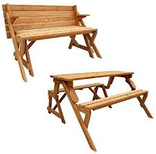 Amazon Com Leisure Season Folding Picnic Table And Bench Solid Wood Decay Resistant Folding Patio Ta Folding Picnic Table Picnic Table Picnic Table Bench