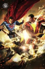 Black Adam Dc Comics Shazam Superman Vs Black Adam Dc Comics Artwork Captain Marvel Shazam Superhero Comic