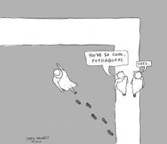 You Re So Cool Pythagoras Math Humor Math Cartoons Math Puns