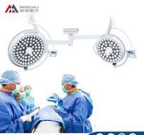 Medical Equipment LED Operating Room Double Arm Shadowless Surgical Lamp  with Ceiling