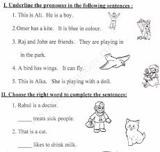 Some of the worksheets displayed are pronouns, pronoun work, pronouns, using pronouns work, pronoun case, pronouns review, english activity book class 3 4, lesson subject pronouns i you he she we they. Cbse Class 1 English Grammar Pronoun Assignment