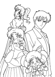 Sailor Moon Characters Anime Coloring Pages For Kids Printable Free Coloing 4kids Com
