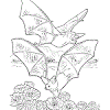 Printable halloween coloring pages bats. 1