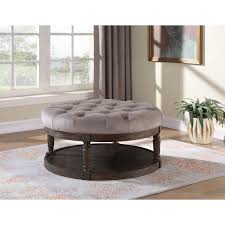 Target/furniture/tufted ottoman coffee table (875)‎. Best Master Furniture Upholstered Round Tufted Ottoman Coffee Table On Sale Overstock 28249765