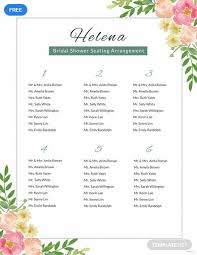 Free Bridal Shower Seating Chart In 2019 Seating Chart