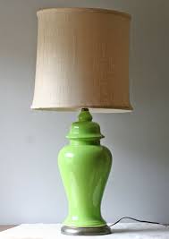 Vintage Lime Green Ceramic Ginger Jar Table Lamp Jar Table Lamp Green Lamp Green Table Lamp