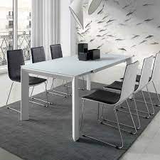 Plusieurs bahuts, une table de repas extensible, une table basse relevable, des vitrines et une étagère murale. Table Salle A Manger Verre Blanc Table A Manger Avec Rallonge