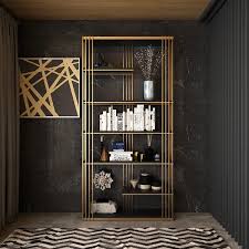 My goal with this website is to make 3d rendering more accessible by providing free pbr textures and guides on how to use them. Modern Luxury 6 Tier Etagere Bookshelf In Black Gold Freestanding Bookcase