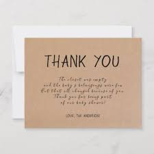 Thank You Baby Shower Thank You Note Card Rustic Shopping Uniquegifts Birthdaygif Baby Shower Thank You Baby Shower Thank You Cards Birthday Thank You Notes