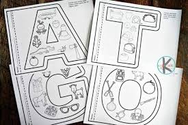 Mid 1880's?), no number or series, 3 folded sheets making ten interior pages, front cover with young child and baby pulling on a book, another book already . Free Alphabet Coloring Pages