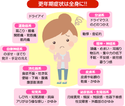更年期症状は全身に 更年期 症状 更年期 プラセンタ
