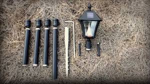 Gama sonic's patented cone reflector enhances the light output and glow. Gs106s G Baytown Solar Lamp Post With Ez Anchor Youtube