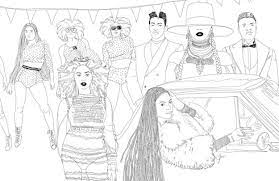 Beyonce coloring page from pop stars & celebreties category. These Awesome Illustrations Of Beyonce S Lemonade Will Make Anyone Want To Color
