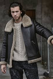 Pin On Ama Mens B3 Sheepskin Shearling Jacket Denny Dora