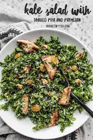 Kale Salad With Toasted Pita And Parmesan Recipe Salad Recipes Kale Salad Healthy Recipes