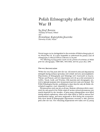 Polish ethnography after World War II