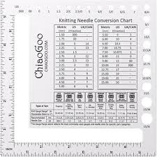 Chiaogoo Double Sided Us Metric Swatch Needle Gauge Plastic