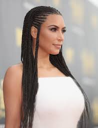 For a thinner, more natural braid, add the kanekalon after you cross both the left and right sections. Kim Kardashian West Responds To The Backlash Over Her Braids Glamour