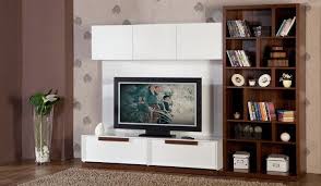 Beyaz Renkte Yapilan Kenar Kismi Kutuphaneden Olusan Bellona Televizyon Unitesi Modeli Jpg 720 420 Mobilya Renkler Duvar