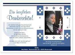 Dankeskarte Kommunion Motiv Raute Dankeskarte Kommunion Dankeskarten Kommunion