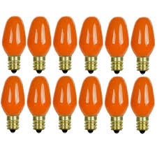 Sunlite 7 Watt C7 Colored Night Light Candelabra Base Incandescent Orange Light Bulb 12 Pack Hd02347 3 The Home Depot