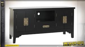 Un choix unique de meuble tv japonais disponible dans notre magasin. Meuble Tv En Bois Finition Noire Et Poignees Dorees Ambiance Japonaise 120cm