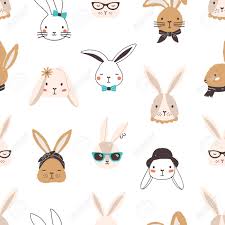 397 best flat bunny faces free brush downloads from the brusheezy community. Childish Seamless Pattern With Funny Bunny Faces On White Background Royalty Free Cliparts Vectors And Stock Illustration Image 122536519