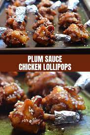 Filipino Plum Sauce Chicken Lollipops Kawaling Pinoy Recipe Plum Sauce Chicken Chicken Lollipops Yummy Appetizers