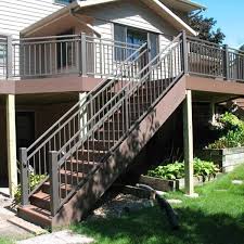 Compare rod iron banister costs with other metals rails for stairs, exterior staircases, porch balcony. Westbury Riviera C30 C301 Stair Rail The Deck Store