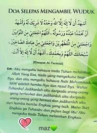 Doa Lepas Wuduk Doa Solat
