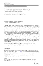 Our objective is to bring value to our clients through our comprehensive logistics and supply chain capabilities, and address our. Pdf A Private Management Approach To Coral Reef Conservation In Sabah Malaysia