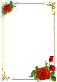 Floral Border Frame Clipart Flower Design Rose Transparent Clip Art I was thinking about using them for castle walls with roses creeping over it.