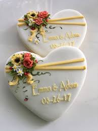 Wedding Cookies Personalised Heart Cookies Elegant Wedding Cookies Bridal Cookies Wedding Cookies Decorated Wedding Cake Cookies