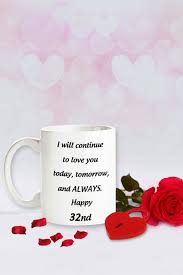 32nd Wedding Anniversary Mug 32 Year Jubilee Gift For Her 32 Yr Anniversary Gifts For Women 32nd Birthday Gift For Her 32 Years Bday Cup In 2020 Romantic Anniversary Gifts 28th