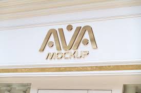 Gold Logo On A Storefront In Street Mockup Paid Ad Affiliate Logo Mockup Street Gold In 2020 Sign Mockup Banner Shapes Pink Frames