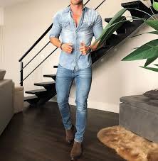 Pin By Timo Zahlmann On Men S Fashion Mens Casual Outfits Mens Denim Shirt Outfit Country Mens Fashion