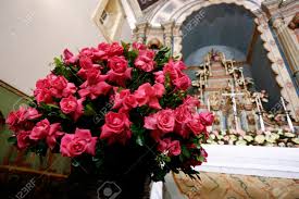 Maybe you would like to learn more about one of these? Flowers Decorating Altar In Church Wedding Ceremony Stock Photo Picture And Royalty Free Image Image 103794107