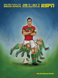 Portugal 2010 Ronaldo Mural Espn S 2010 Fifa World Cup Murals For 32 Nations Fifa World Cup World Cup Soccer Drawing