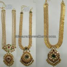 Simple Gold Long Sets 50 Grams Gold Jewelry Fashion Gold Necklace Designs Black Beaded Jewelry