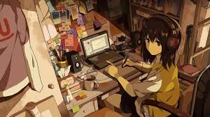 What you need to know is that these images that you add will neither increase nor decrease the speed of your computer. Black Haired Anime Woman Using Laptop Hd Wallpaper Wallpaper Flare