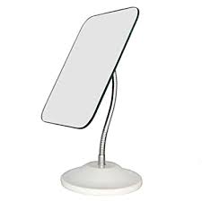 This rectangular desk features mirrored insets, elsinore silver finish and one drawer for. Buy Yeake Adjustable Flexible Gooseneck Makeup Mirror 360 Rotation Folding Portable Desk Vanity Mirror With Stand Shower Shaving Cosmetic Mirror Square Online In Vietnam B07ytnm1fm