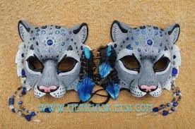 mountain spirit snow leopard masks by merimask snow leopard bear mask cat skull