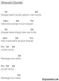 Shayad Chords In 2021 Song Notes Piano Music With Letters Bollywood Songs