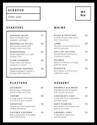 Drinks Menu Template Word | nfcnbarroom.com