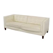 This item is part of the orid leather sectional and sofa collection, created for macy's. 62 Off Macy S Macy S Tufted Pearl White Faux Leather Couch Sofas