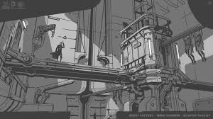 Wonder City Robot Factory Overpaints Concept Art World Concept Art Game Concept Art