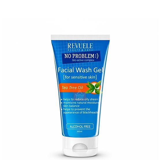 REVUELE NO PROBLEM FACIAL WASH GEL TEA TREE OIL, 200 ML