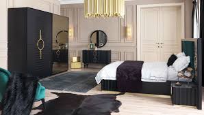 Avrasya Siyah Yatak Odasi Evgor Mobilya Black Living Room Luxury Bedroom Master Bedroom Furniture Design