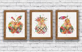 See more ideas about vegetable storage, vegetable storage rack, diy furniture. Amazon Com Fruits Watercolor Art Print Set Apple Pineapple Pear Kitchen Decor Fruits Vegetables Home Wall Decor Apple Pineapple Pear Artworks Wall Art Dining Room Art Wall Hanging Gift Kitchen Art Handmade